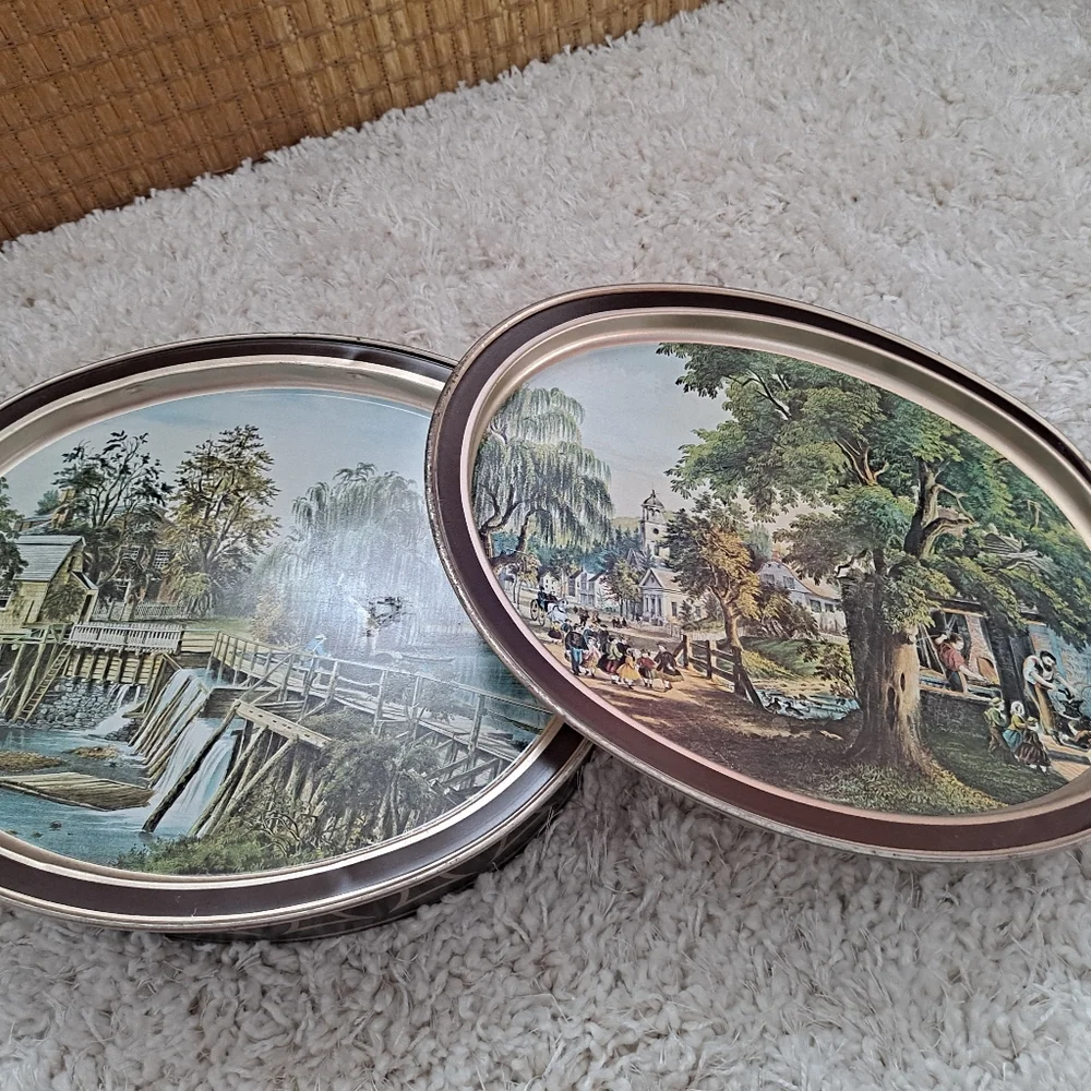 Vintage 60s Biscuit Tin by Sunshine Biscuits Storage Tin